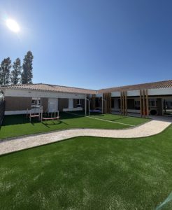 Le bâtiment extérieur de l'Institut médico-éducatif